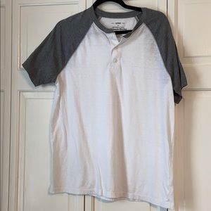 Urban Pipeline White/Grey Basic Henley